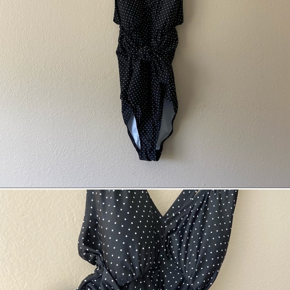 Motherhood Maternity Polka Dot One Piece Swimsuit